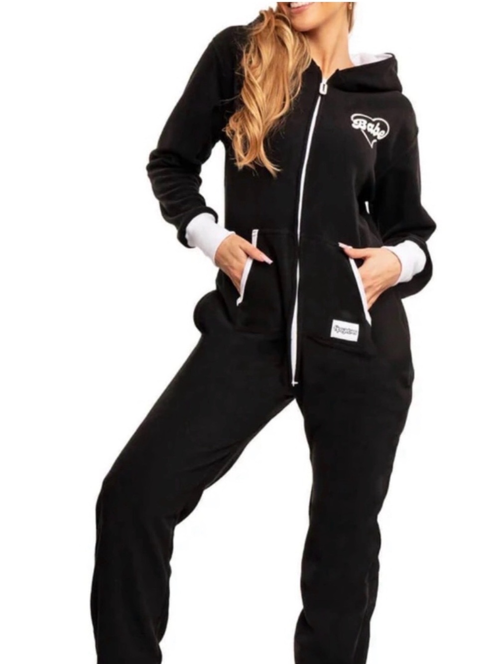 Tipsy Elves Babe Black Zip-Front Women’s Jumpsuit